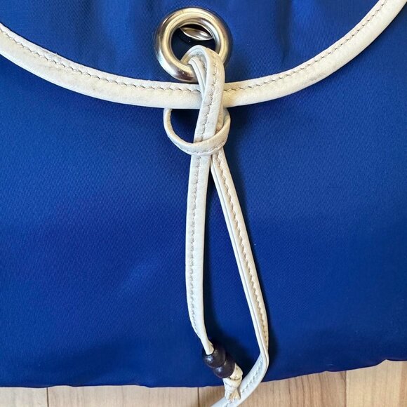 Y2K Versus by Versace Handbag – Bright Blue Nylon with Rope Handle - Picture 4 of 8